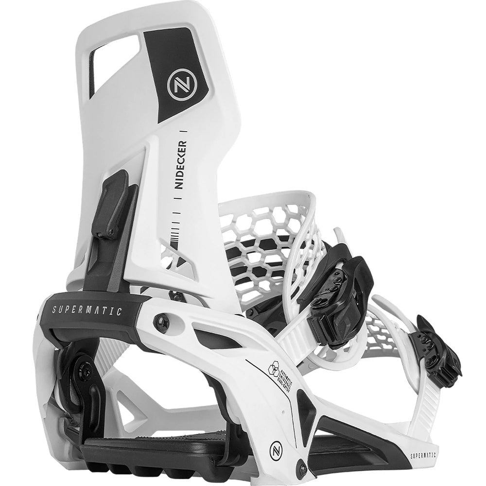 Men's Nidecker Supermatic Snowboard Bindings White