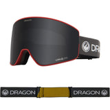 Unisex Dragon PXV2 Block Red Lumalens Dark Smoke Ionized + Lumalens Rose Lens Goggles