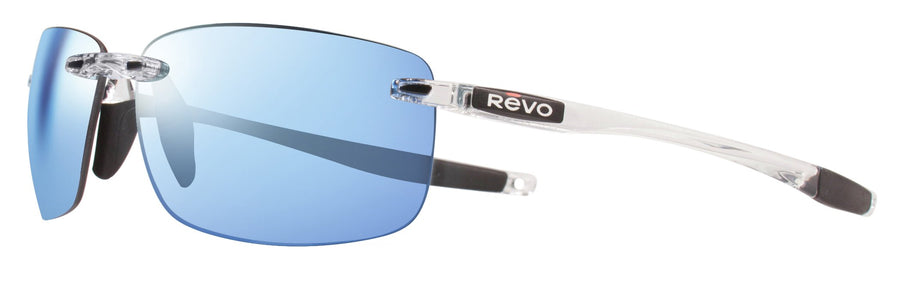 Revo Descend N Crystal/Blue Water Lens Sunglasses